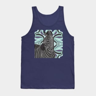 Beautiful Zebra Graphic Design Tank Top